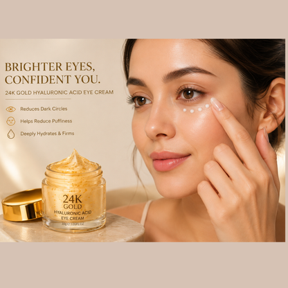 24K Gold Hyaluronic Acid Eye Cream.
