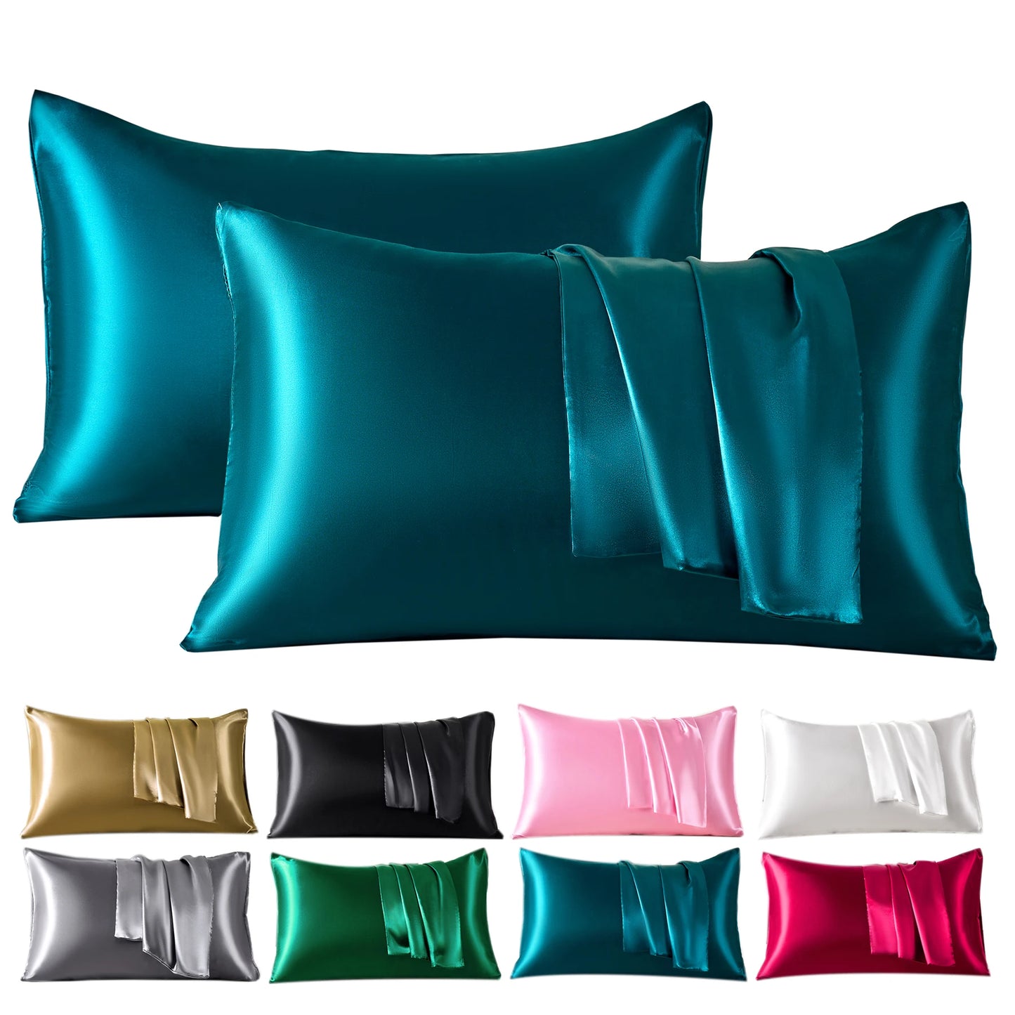 Lumière™ Satin Silk Pillowcase Set